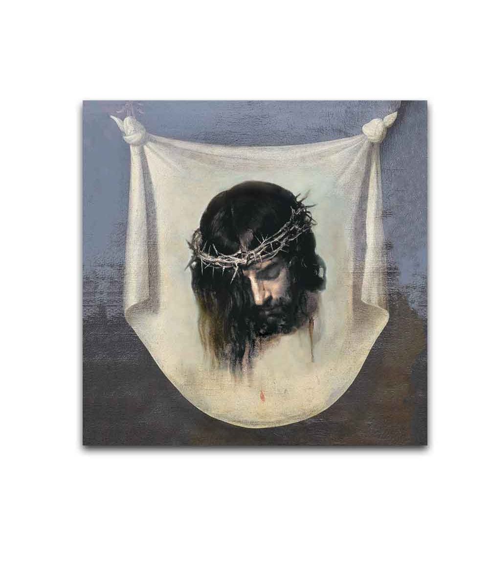 Obrazy religijne - Obraz religijny na płótnie - Oblicze Jezusa Chusta