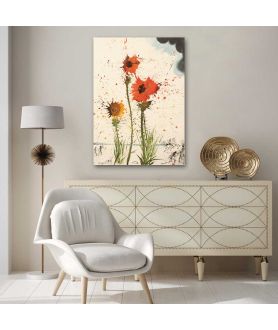 Obrazy na ścianę - Salvador Dali obraz z kwiatami - Fleur spring explosive