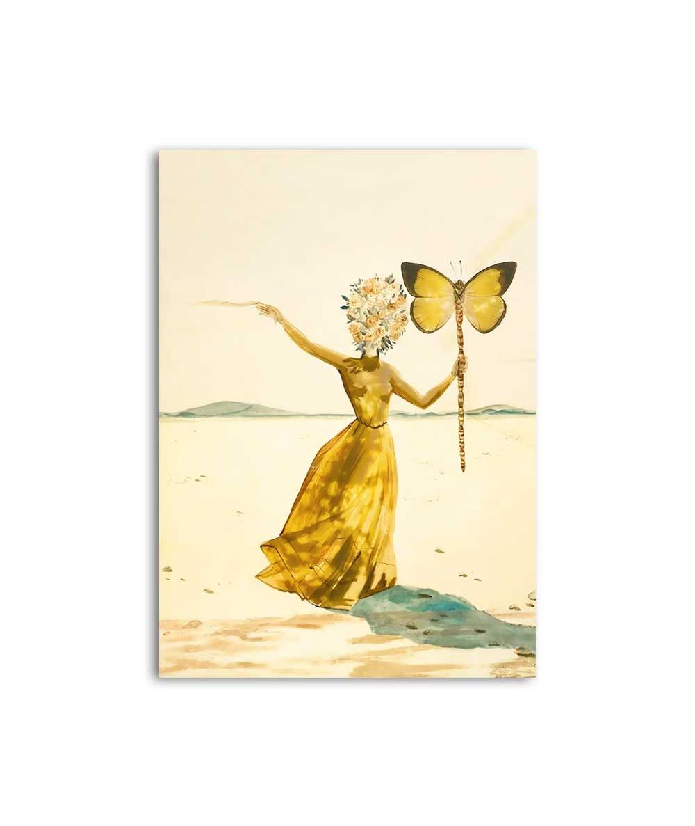 Obrazy na ścianę - Salvador Dali obraz na płótnie - Butterfly woman
