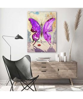 Obrazy na ścianę - Salvador Dali obraz motyl - Venus butterfly purple