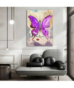 Obrazy na ścianę - Salvador Dali obraz motyl - Venus butterfly purple