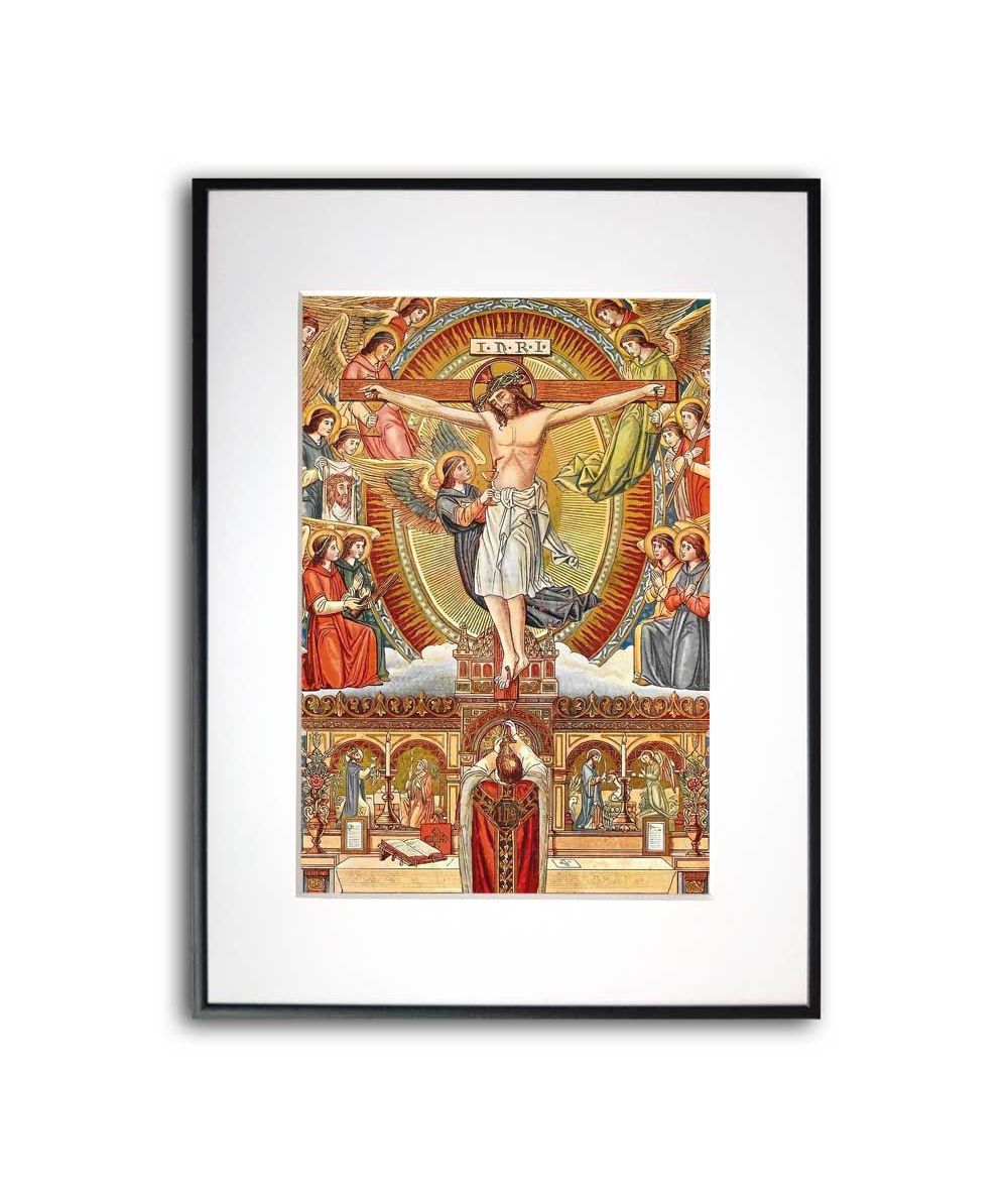 Plakat religijny vintage - Msza Święta
