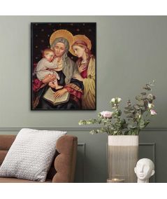 Plakat vintage - Św. Anna Babcia Kościoła - Patronka gospodyń domowych, matek i babć