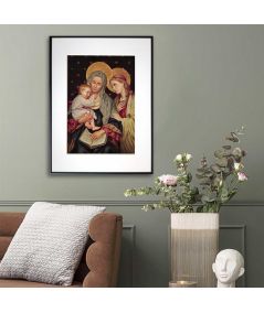 Plakat vintage - Św. Anna Babcia Kościoła - Patronka gospodyń domowych, matek i babć