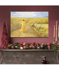 Obrazy religijne - Obraz na płótnie Renaty Bułkszas Nowak - Jezus i lilie na polu