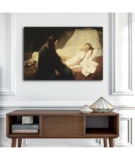 Obrazy religijne - Obraz religijny na ścianę - Gabriel Max - Wskrzeszenie córki Jaira