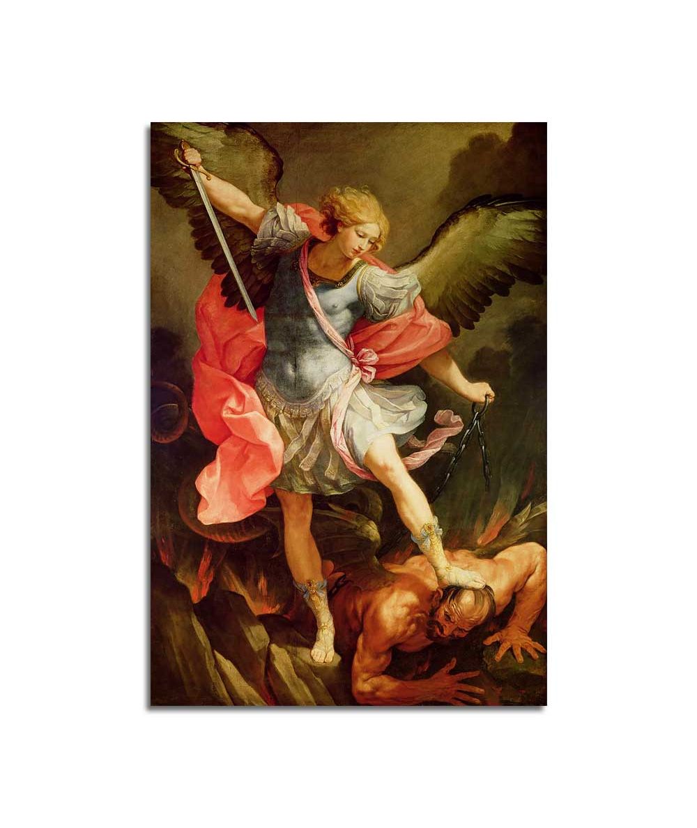 Obrazy religijne - Obraz religijny - Guido Reni - Archanioł Święty Michał miażdży głowę demona
