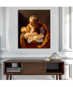 Obrazy religijne - Obraz religijny - Guido Reni - Św. Józef i Dzieciątko Jezus