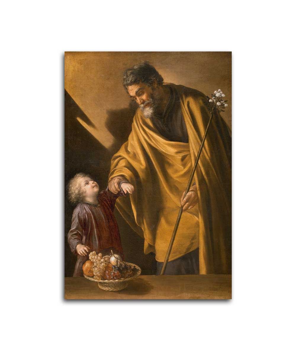 Obrazy religijne - Obraz religijny na ścianę - Martinez - Święty Józef z Dzieciątkiem Jezus