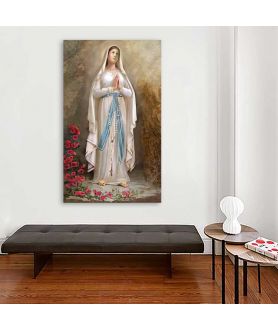Obrazy religijne - Obraz religijny R. Bułkszas Nowak - Matka Boża z Lourdes