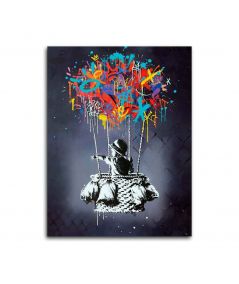 Obrazy na ścianę - Obraz na płótnie - Banksy - Hot Air Balloon Boy