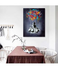 Obrazy na ścianę - Obraz na płótnie - Banksy - Hot Air Balloon Boy