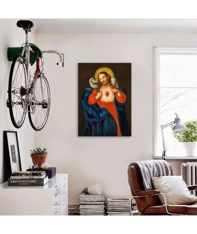 Obrazy religijne - Obraz religijny - Serce Pana Jezusa z motywem Dobrego Pasterza