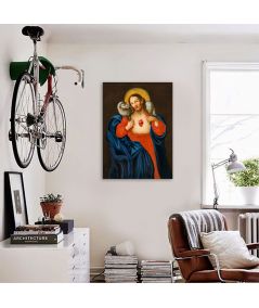 Obrazy religijne - Obraz religijny - Serce Pana Jezusa z motywem Dobrego Pasterza