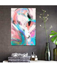 Obrazy zwierząt - Kolorowy obrazek na ścianę Flamingi