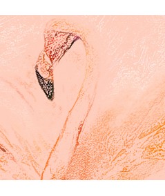 Obrazy zwierząt - Obraz z flamingiem na płótnie Flaming grafika