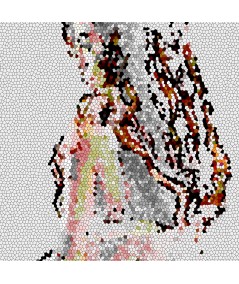 Obrazy na ścianę - Naga kobieta obraz Mozaikowa dziewczyna