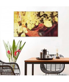 Obrazy kwiaty - Obraz Martwa natura z żółtymi kwiatami (1-częściowy) szeroki