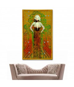 Obrazy na ścianę - Obraz w stylu art deco Suknia Marilyn Monroe (pionowy)