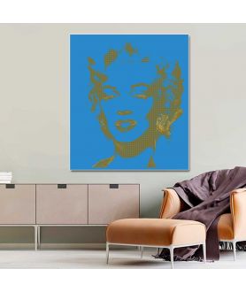 Obrazy Marilyn Monroe - Nowoczesne obrazy twarze Pop art Monroe blue