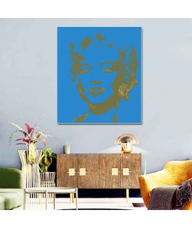 Obrazy Marilyn Monroe - Nowoczesne obrazy twarze Pop art Monroe blue