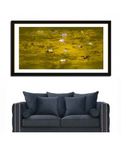Złote Obrazy - Obraz Księżyc i lilie (1-częściowy) wąski