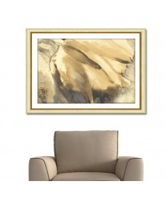 Złote Obrazy - Nowoczesny obraz do salonu Złoty tulipan