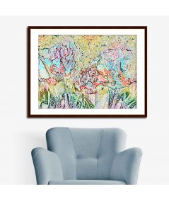 Obrazy las - Grafika obraz do sypialni Jesienne drzewa (1-częściowy) szeroki