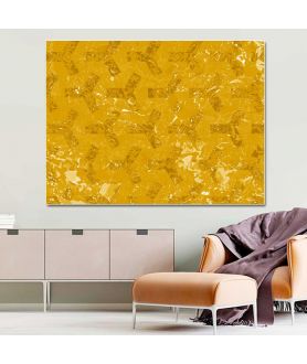 Obrazy na ścianę - Abstrakcja na canvasie Złote sześciokąty